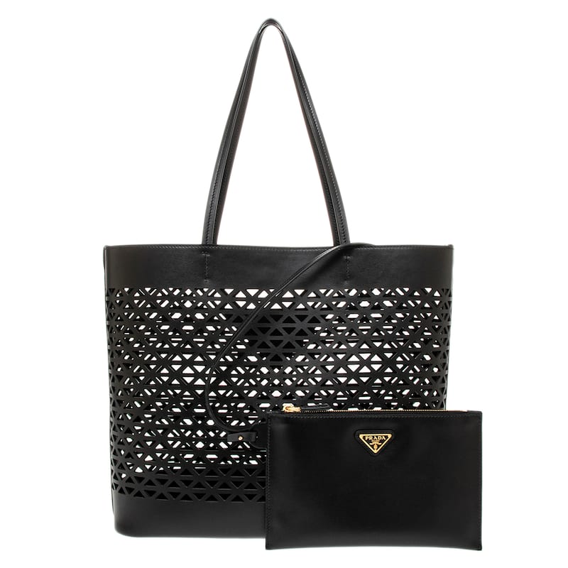 Prada Cut-Out Leather Tote