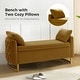 preview thumbnail 49 of 65, Robert Modern Upholstered Flip Top Storage Bench with Two Pillows by HULALA HOME