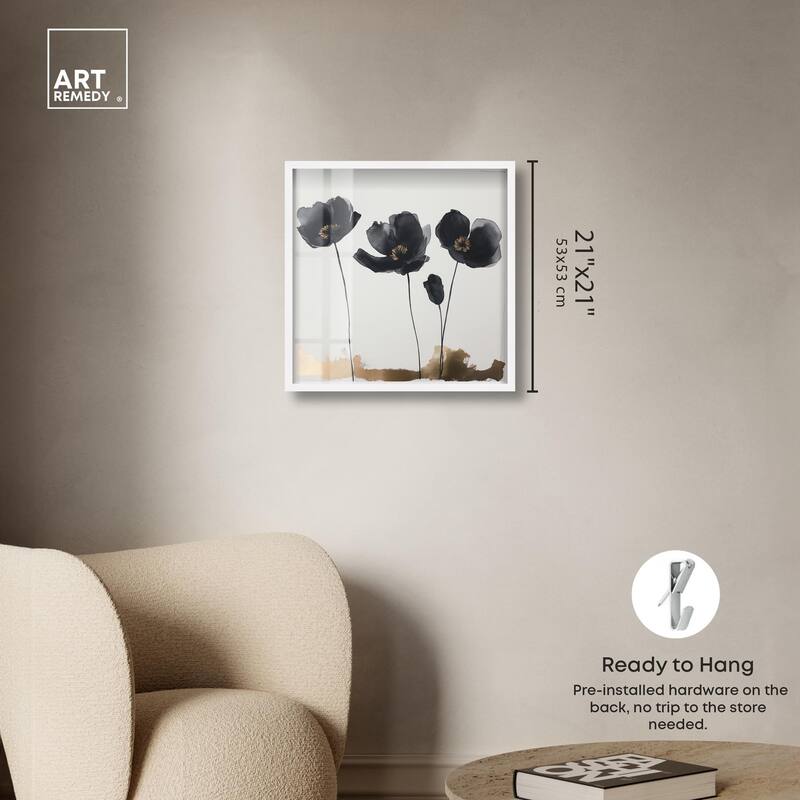 Nocturnal Flowers I Shadowbox by Art Remedy