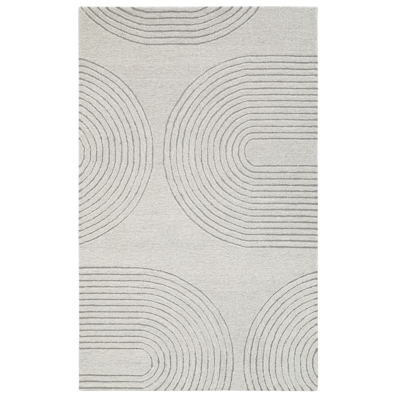 Terra by Obeetee Mid-Century Tonal 6 Ivory Rug - Lavender/Ivory - 8' x 10'