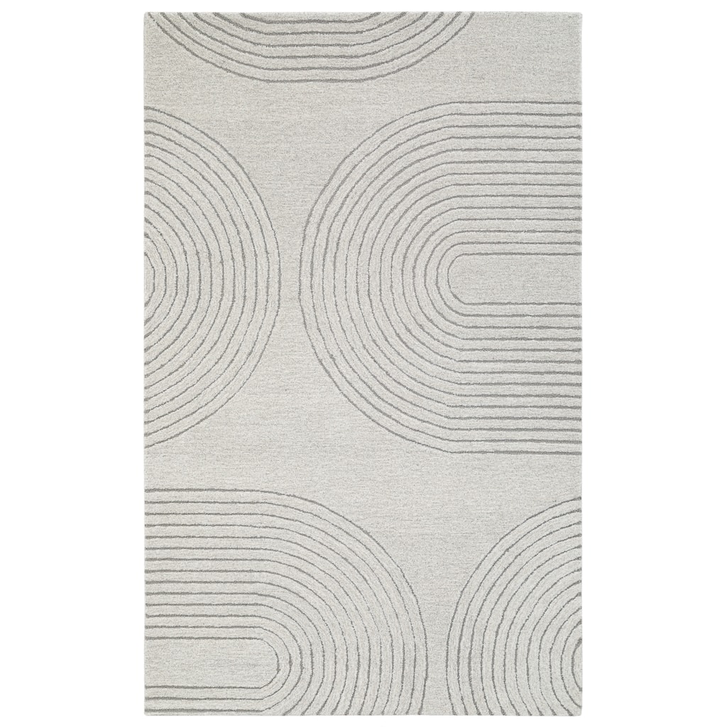 Terra by Obeetee Mid-Century Tonal 6 Ivory Rug