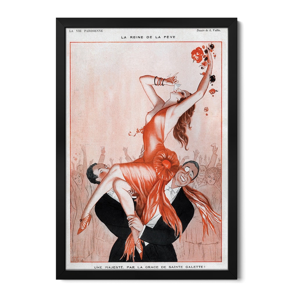 1920s La Vie Parisienne Magazine Plate Premium Framed Poster by Armand Vallee