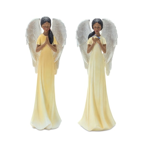 slide 2 of 3, Angel (Set of 2) - 3.75 x 2.75 x 10; 3.75 x 2.75 x 10