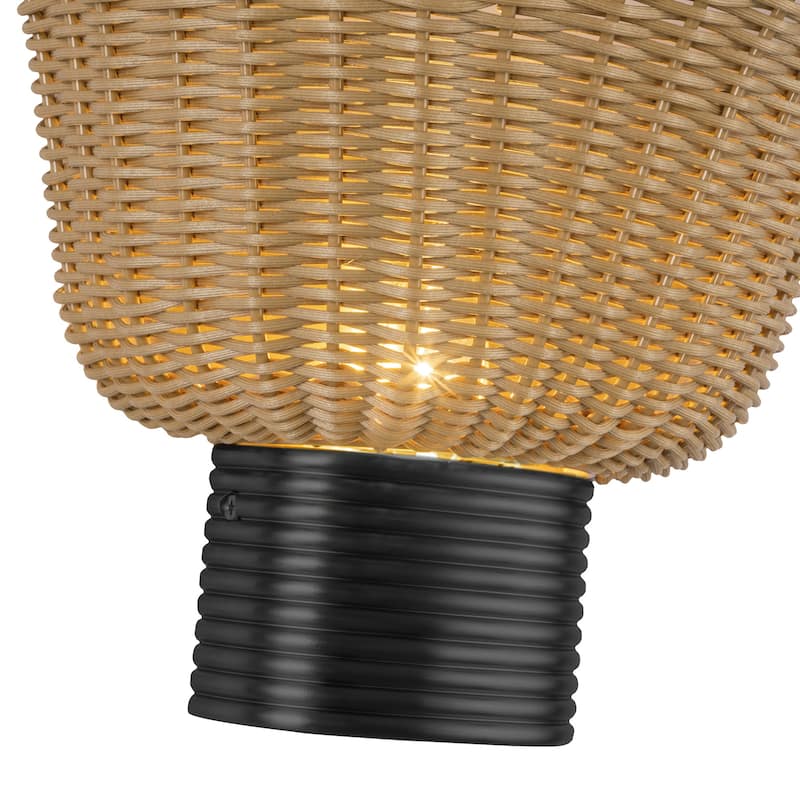 Alora Lighting WV667014 Rancho 10" Tall Bathroom Sconce with Rattan