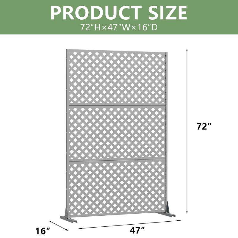 Outdoor Rectangle Privacy Screens Metal Screen Fence Panel