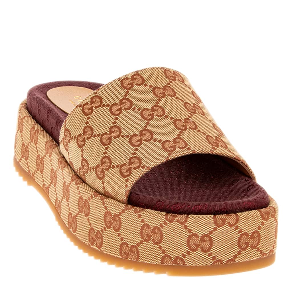 Gucci Original GG Platform Slides