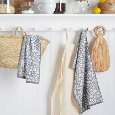 Martha Stewart Ditsy Floral Cotton Kitchen Towel Set, 2 Piece - 16"x28"