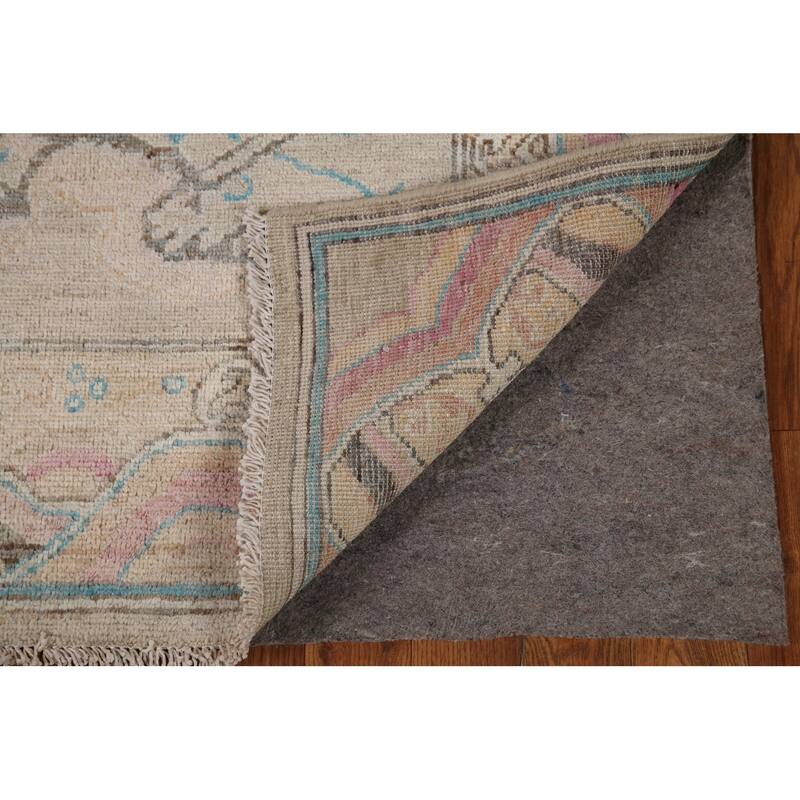 Handmade Vegetable Dye Oushak Turkish Area Rug Oriental Wool Carpet - 5'4"x 7'1"