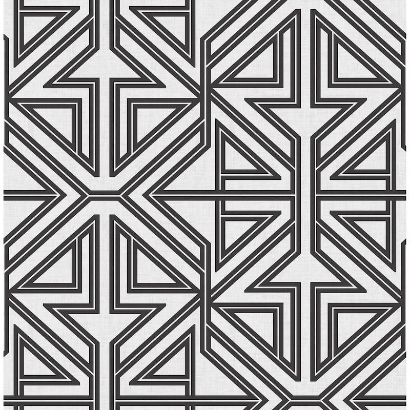 Scott Living Kachel Black Geometric Wallpaper