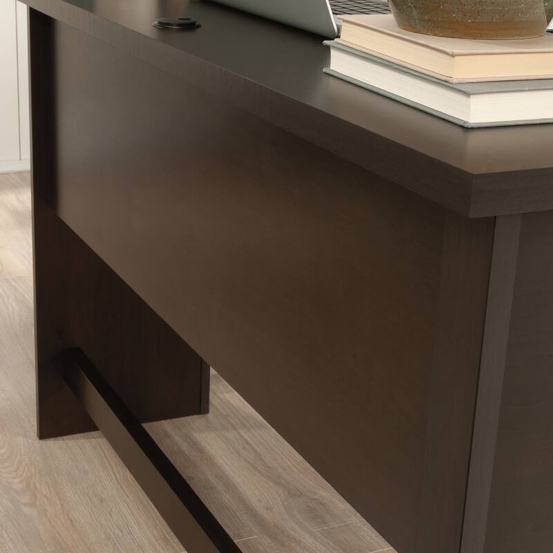 Wood L-Shaped Desk with Durable Surface, Brown