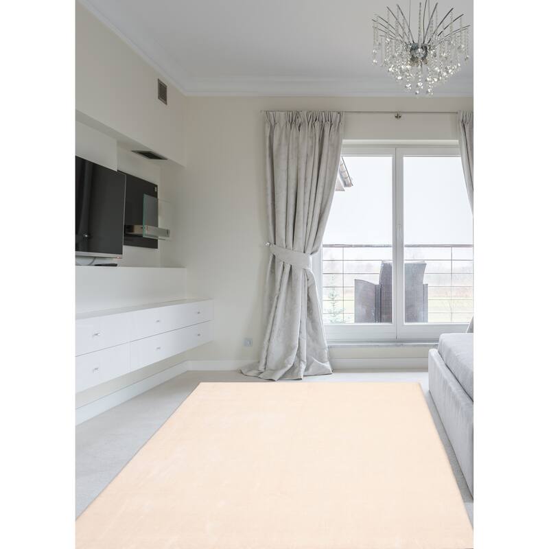 ECARPETGALLERY Hand Loomed Ananda White Viscose, Wool Rug - 10'0 x 14'0