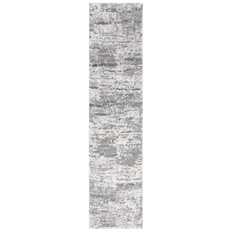 SAFAVIEH Century Iida Modern Abstract Rug - 2' x 8' Runner - Grey/Navy - Runner