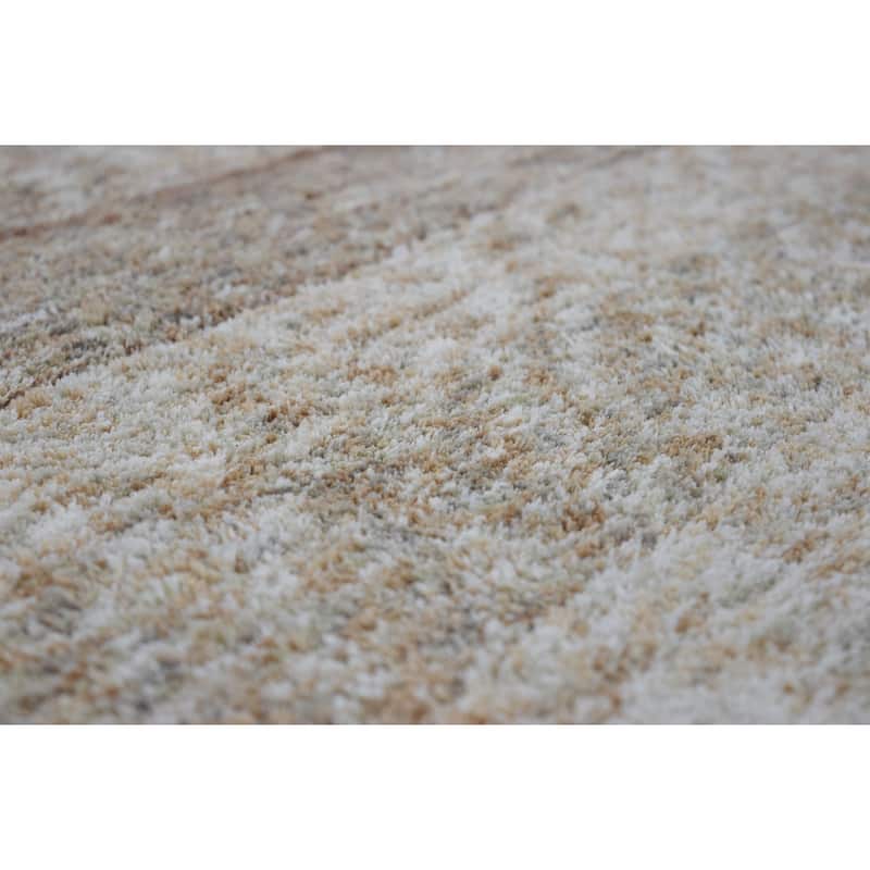Addison Sanibel Striped Grey Shag Area Rug