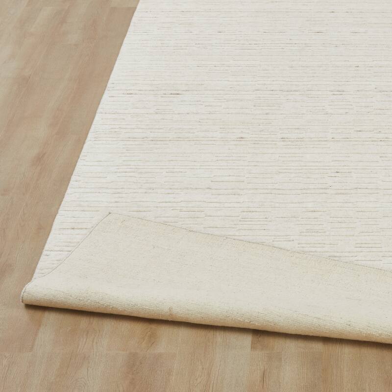 Minimalist Solid Wool Area Rug