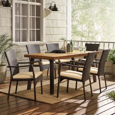 Cordella Wood Outdoor 7-piece Dining Set by Christopher Knight Home