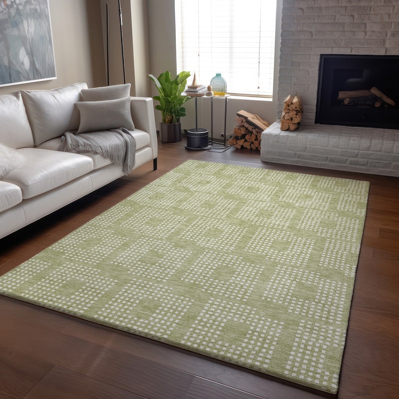 Premium Washable Super Soft Modern Houndstooth Mayfield Rug