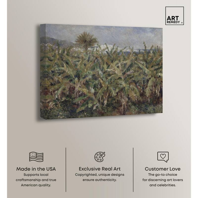 Field of Banana Trees Canvas by Art Remedy, Gallery Wrapped