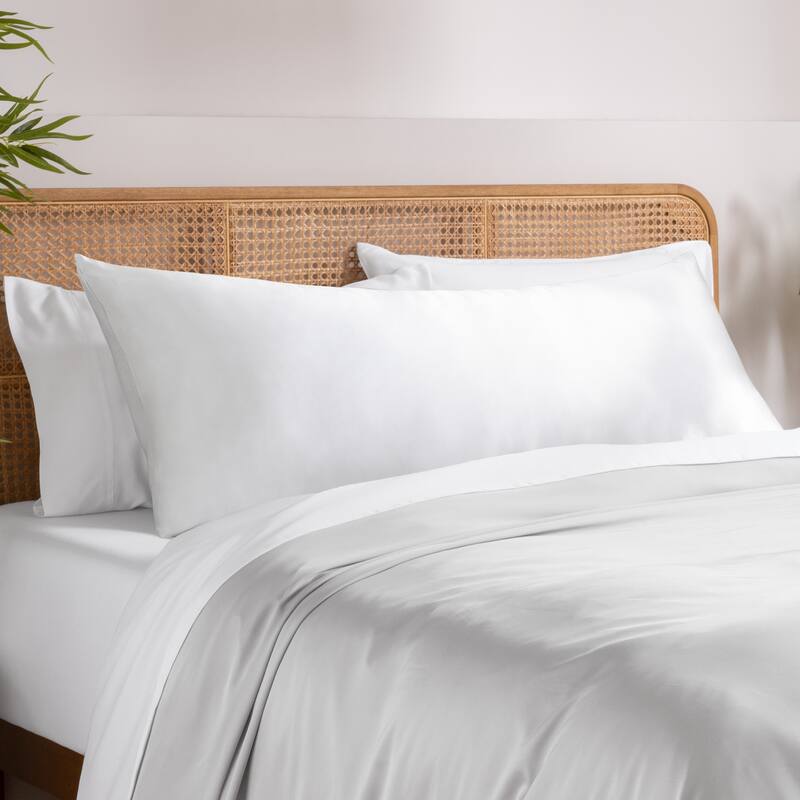Bare Home Rayon from Bamboo Body Pillowcase - White
