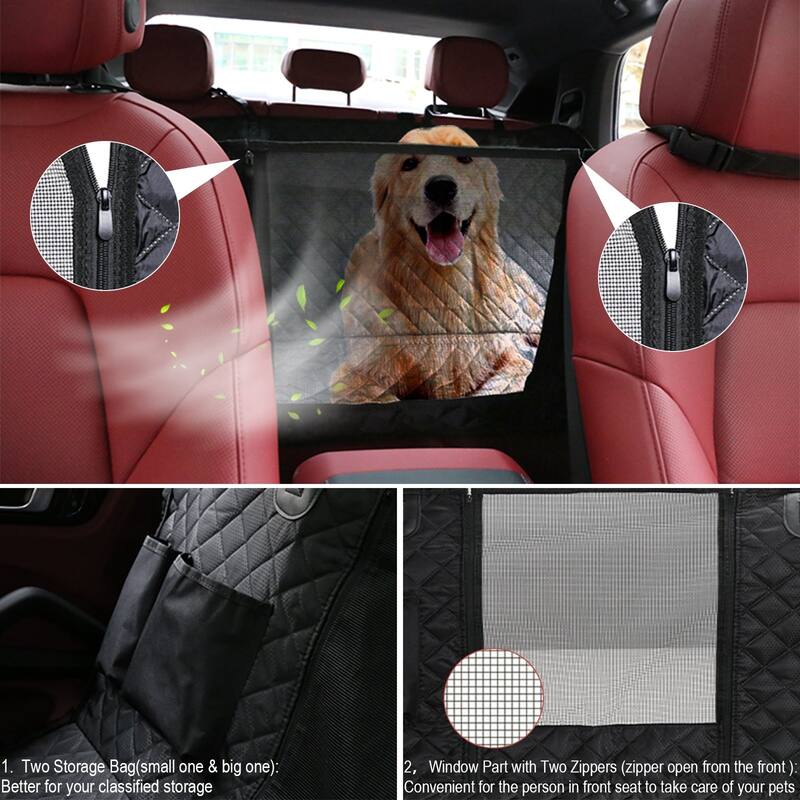 Dog Car Seat Cover for Pets, Waterproof Back Seat Cover Hammock, Heavy Duty Scratch Proof Nonslip Durable Covers
