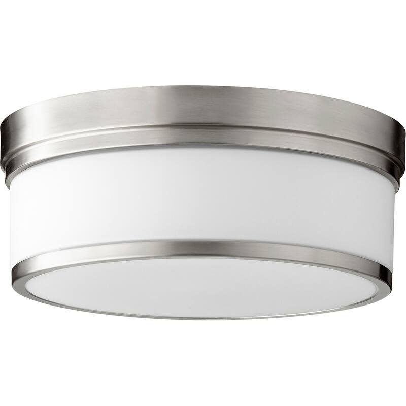 Quorum International Celeste 3 Light 14" Wide Flush Mount Drum Ceiling - Satin Nickel