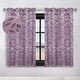 preview thumbnail 78 of 124, Superior Leaves Machine Washable Room Darkening Grommet Blackout Curtains, Set of 2 42" x 63" - Wisteria