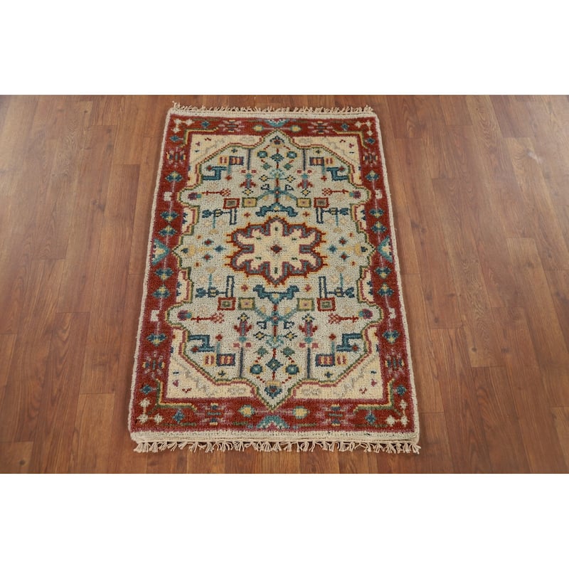 Kazak Indian Accent Rug Handmade Wool Carpet - 2'0" x 3'0"