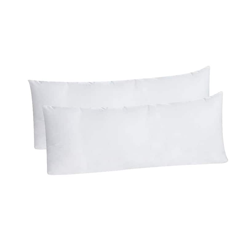 White Turkish Cotton and Microfiber Body Pillowcases (Set of 2)