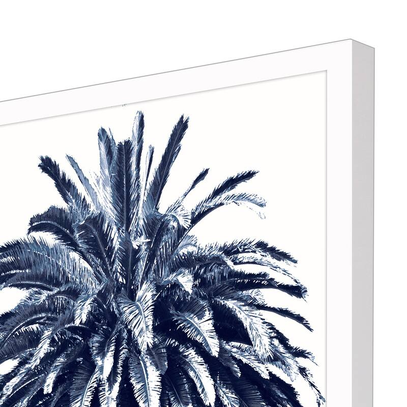 Palm Tree Blue II Framed Art Giclee Under Glass