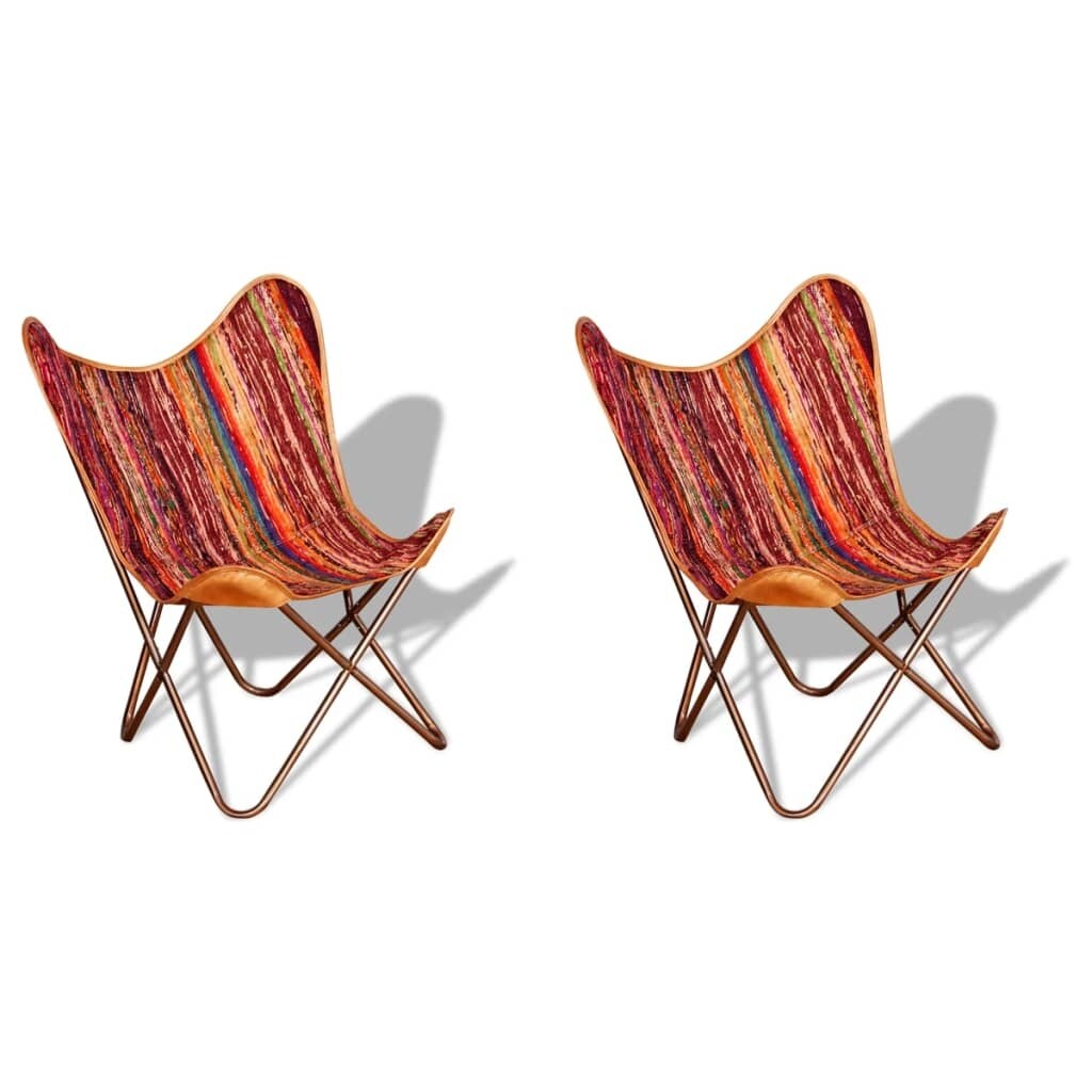 Vidaxl butterfly on sale chair real leather
