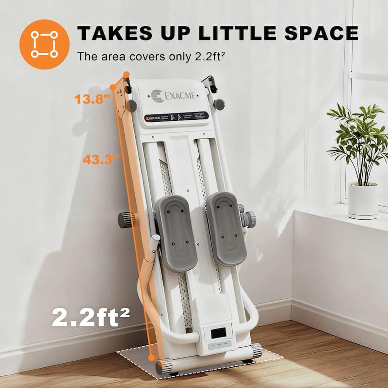 Upgraded Magnetic Stair Stepper for Home, 16-Level Adjustable Resistance up to 77LBS, with Cup Holder & Bluetooth APP