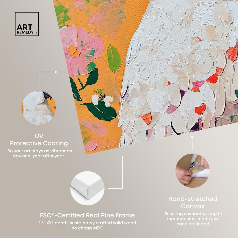 White Cockatoo II Canvas by Art Remedy, Gallery Wrapped