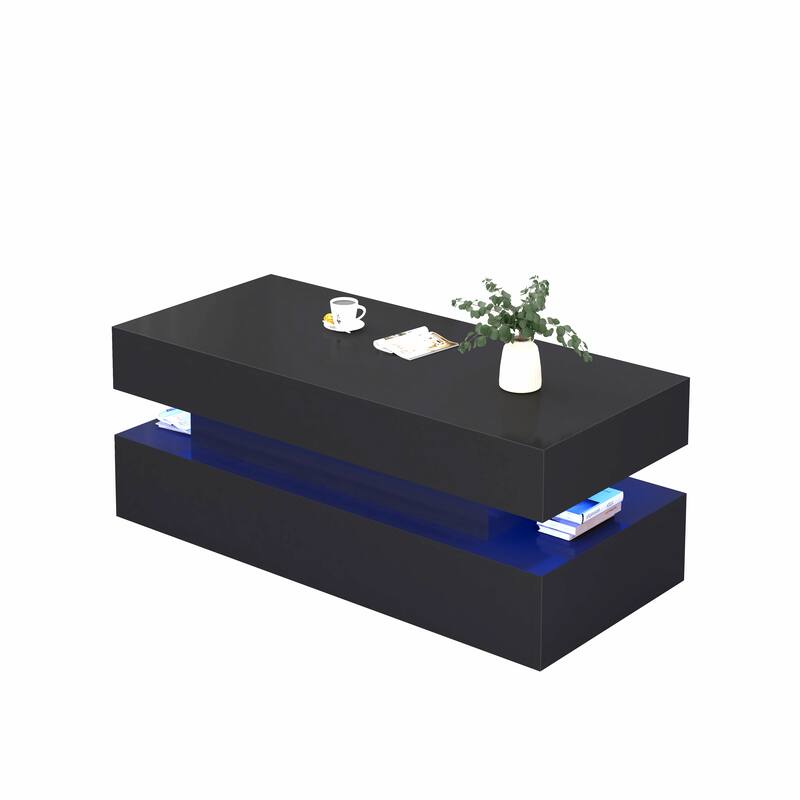 High Quality Three-Tier Foldable Coffee Table With Drawers