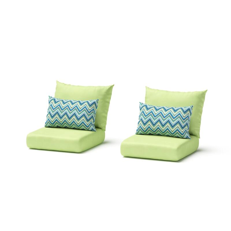 Milo Grey 2 Piece Sunbrella Outdoor Patio Club Chairs