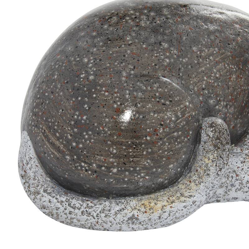 Polystone Cat Indoor Outdoor Decorative Garden Sculpture - Gray - Roche River Decor
