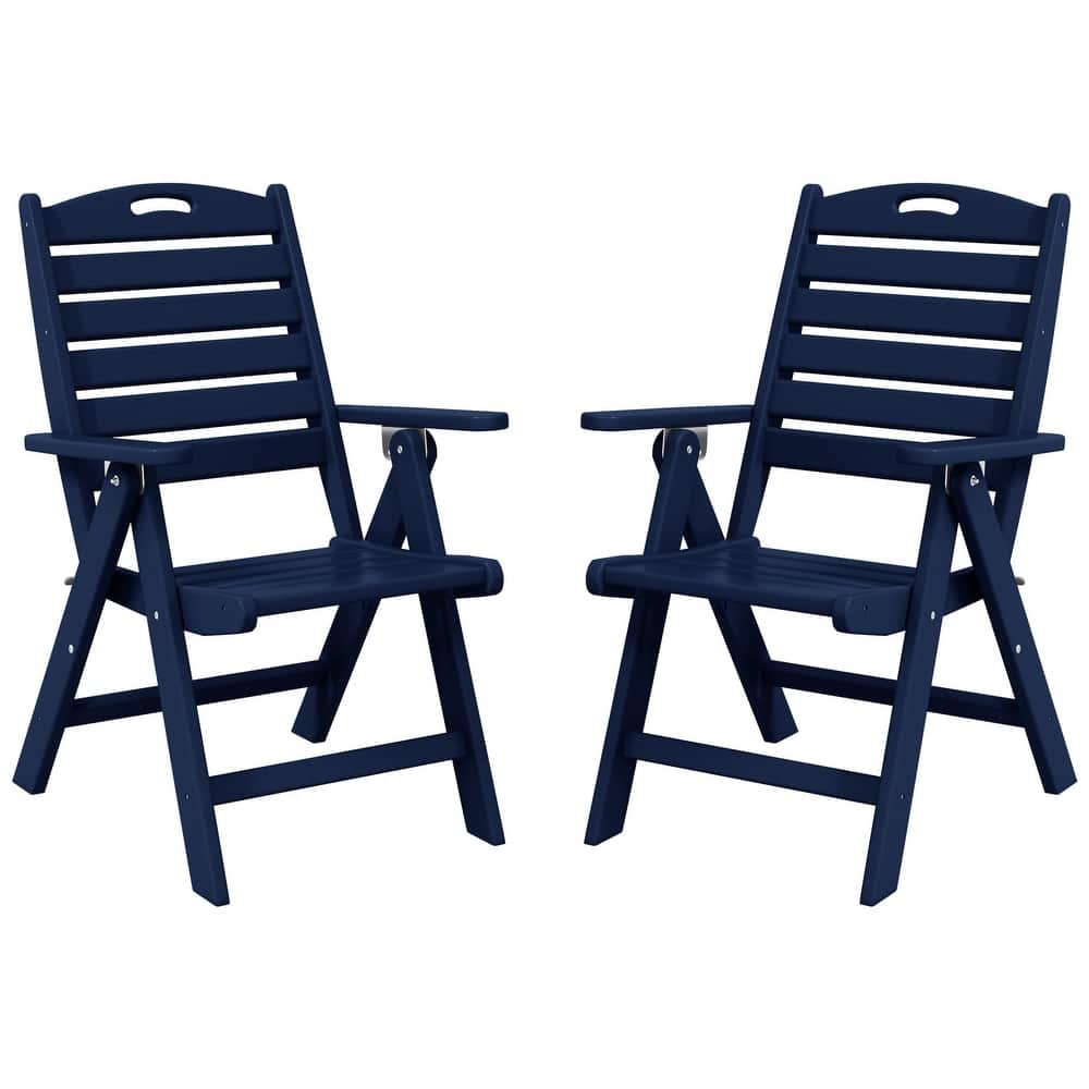 Coastline Patio Folding Highback Dining Chair Set of 2