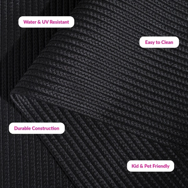 dimension image slide 9 of 10, SAFAVIEH Handmade Braided Country Casual Lavada Rug