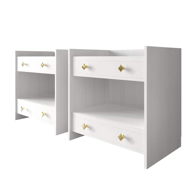 CraftPorch Mid-Century Modern 2 Piece Nightstand