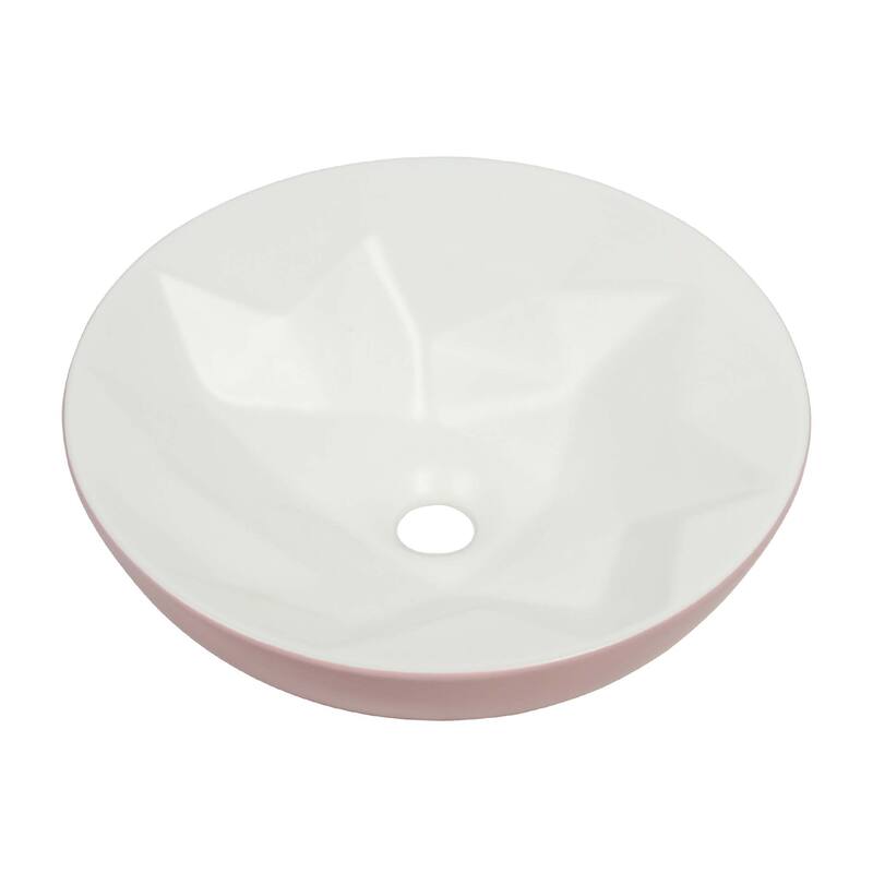 Fine Fixtures 16 inch Round Ceramic Vessel Bathroom Sink