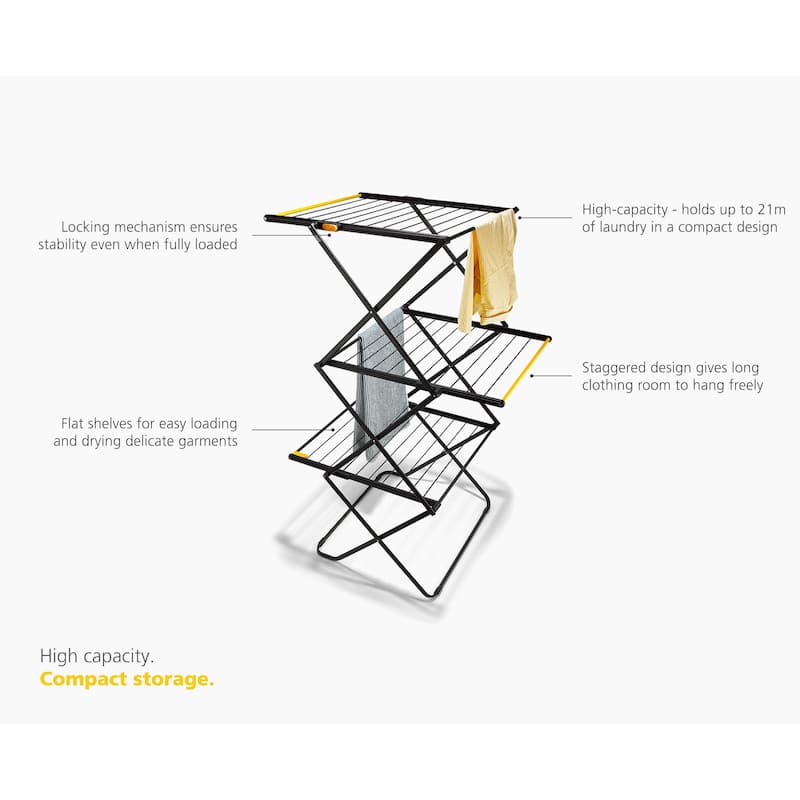 AirFrame™ Clothes Drying Rack with Long Garment Hanging Rails