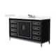 Option Black / Carrara Cultured Marble Top / Brushed