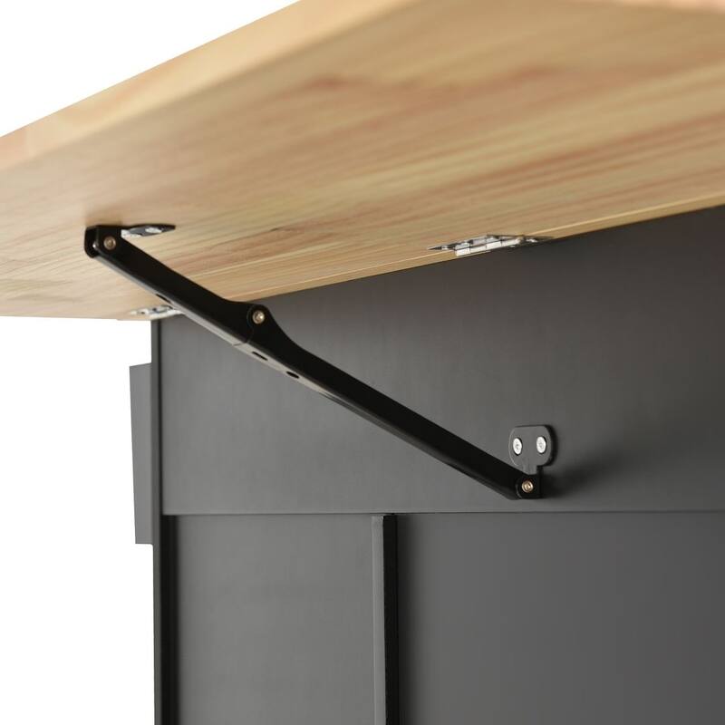 Rolling Mobile Kitchen Island with Wheels Drop Leaf, Solid Wood Top