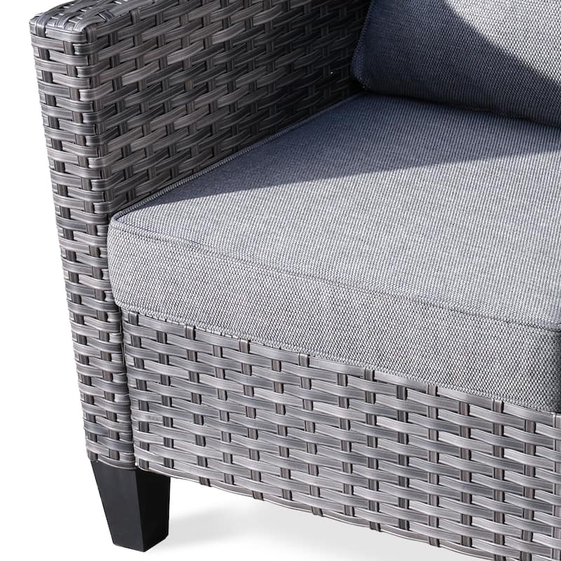 OVIOS 5-piece Patio Furniture Wicker Outdoor High-back Seating Set