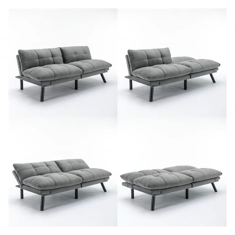 Folding Sofa Bed - Modern 2-Seater with Smooth Upholstery