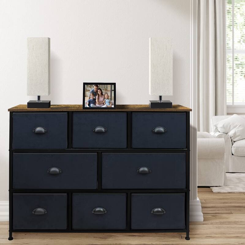 8 Drawers Dresser - Furniture Storage Chest Organizer Bedroom Unit
