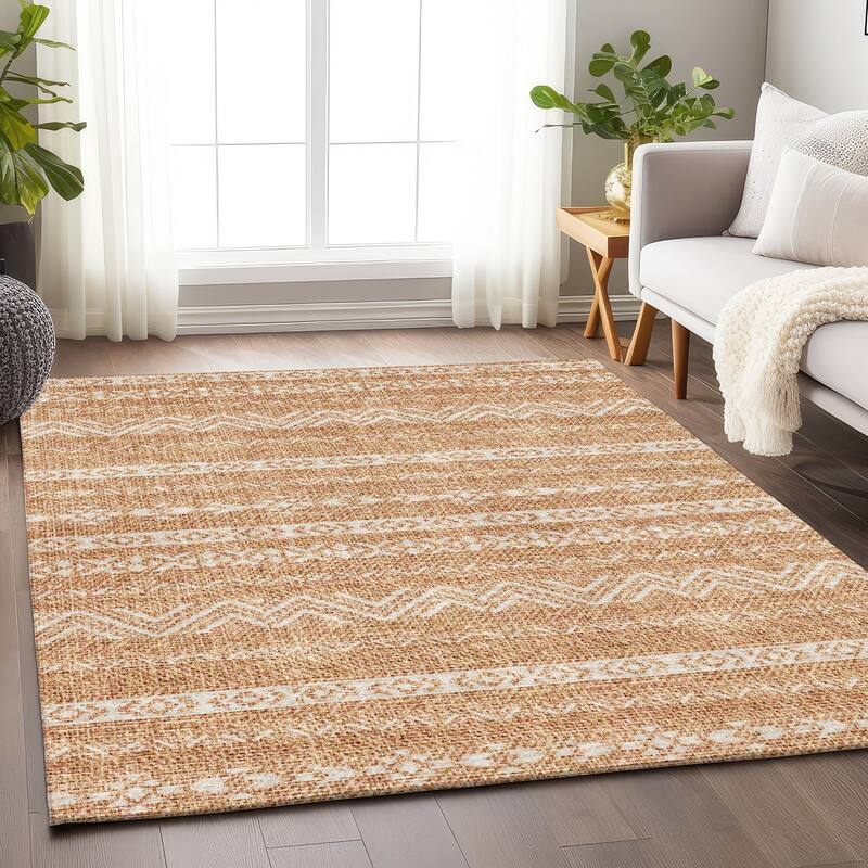 Premium Washable Super Soft Global Stripes Mayfield Rug