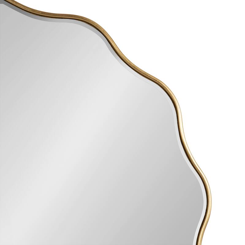 Kate and Laurel Viona Round Scalloped Mirror