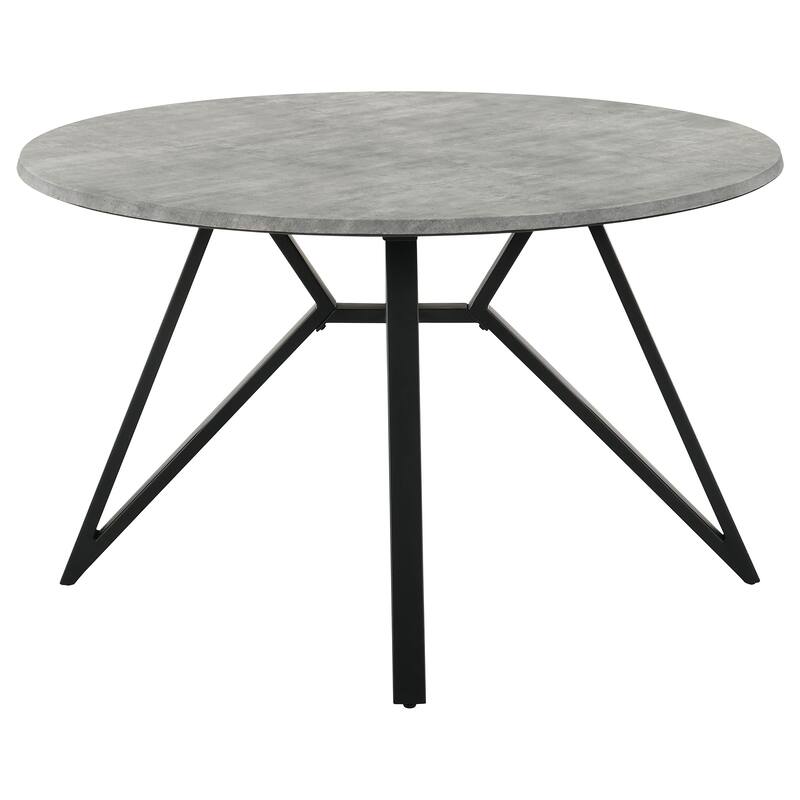 Neil 5-piece Concrete and Grey Round Dining Table Set