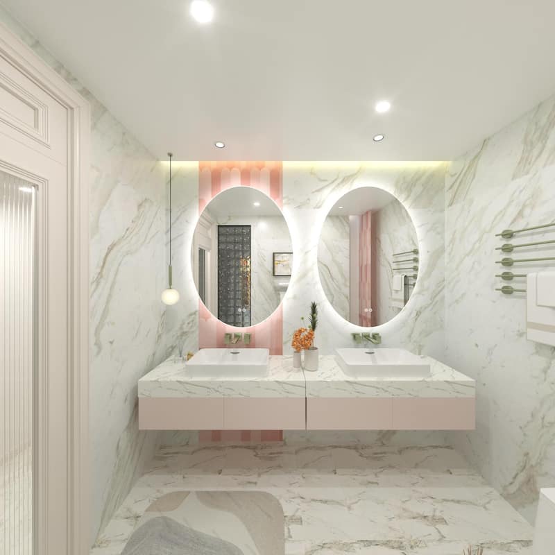 KIOTEE Oval Backlit LED Lighted Anti-Fog Bathroom Vanity Mirror with ETL and 3-Year Warranty