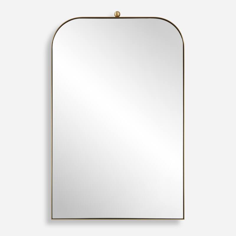 Uttermost Cassidy Brass Arch Mirror - 33"H x 21"W x 1"D