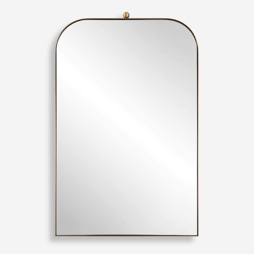 Uttermost Cassidy Brass Arch Mirror - 33"H x 21"W x 1"D